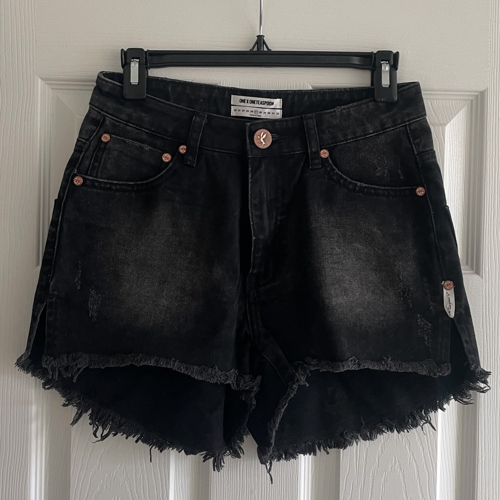 One Teaspoon Bonita High-waisted Denim- Black, Size 27